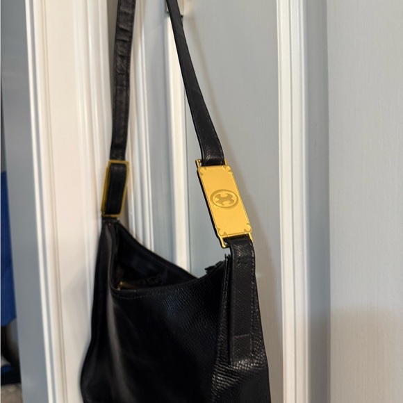 Black Leather Shoulder Bag